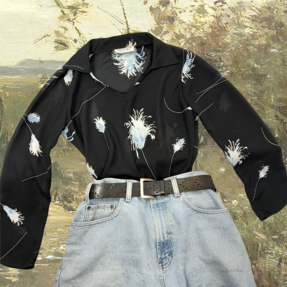 VINTAGE 90's Beechers Brook sheer blouse